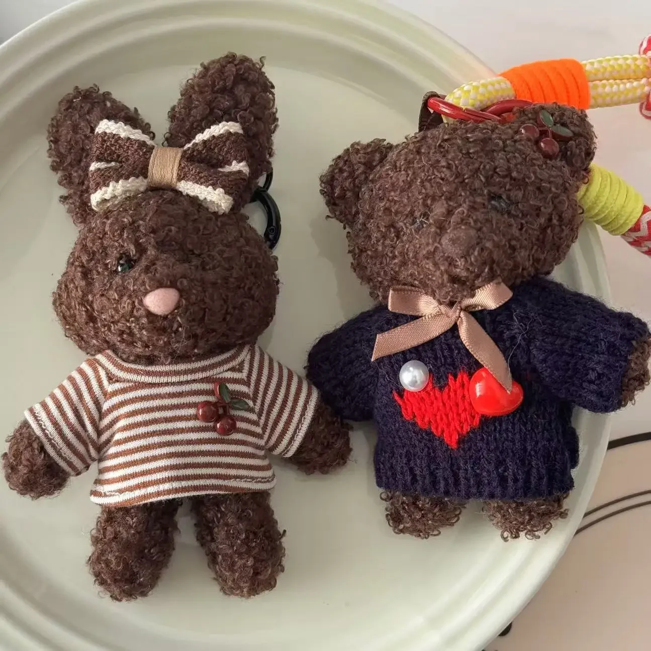 Милая мультяшная подвеска, настоящая модная брелок, сумка, мобильный телефон, Южная Корея