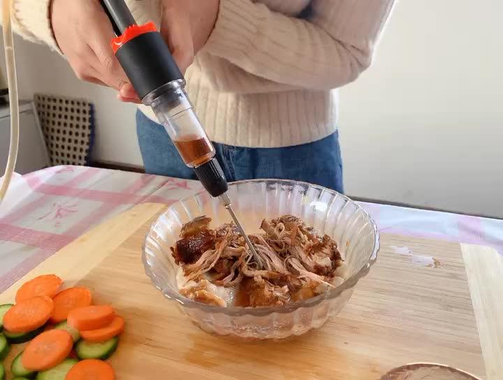 Continuous Feed Marinade Meat Injector Gun Pump With Hose With 10 ...