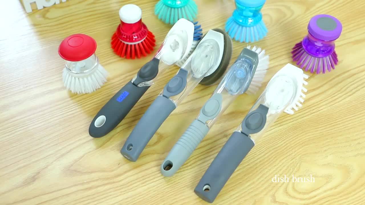 Removable Kitchen Dishwashing Detergent Brushes Cleaner Liquid Dish