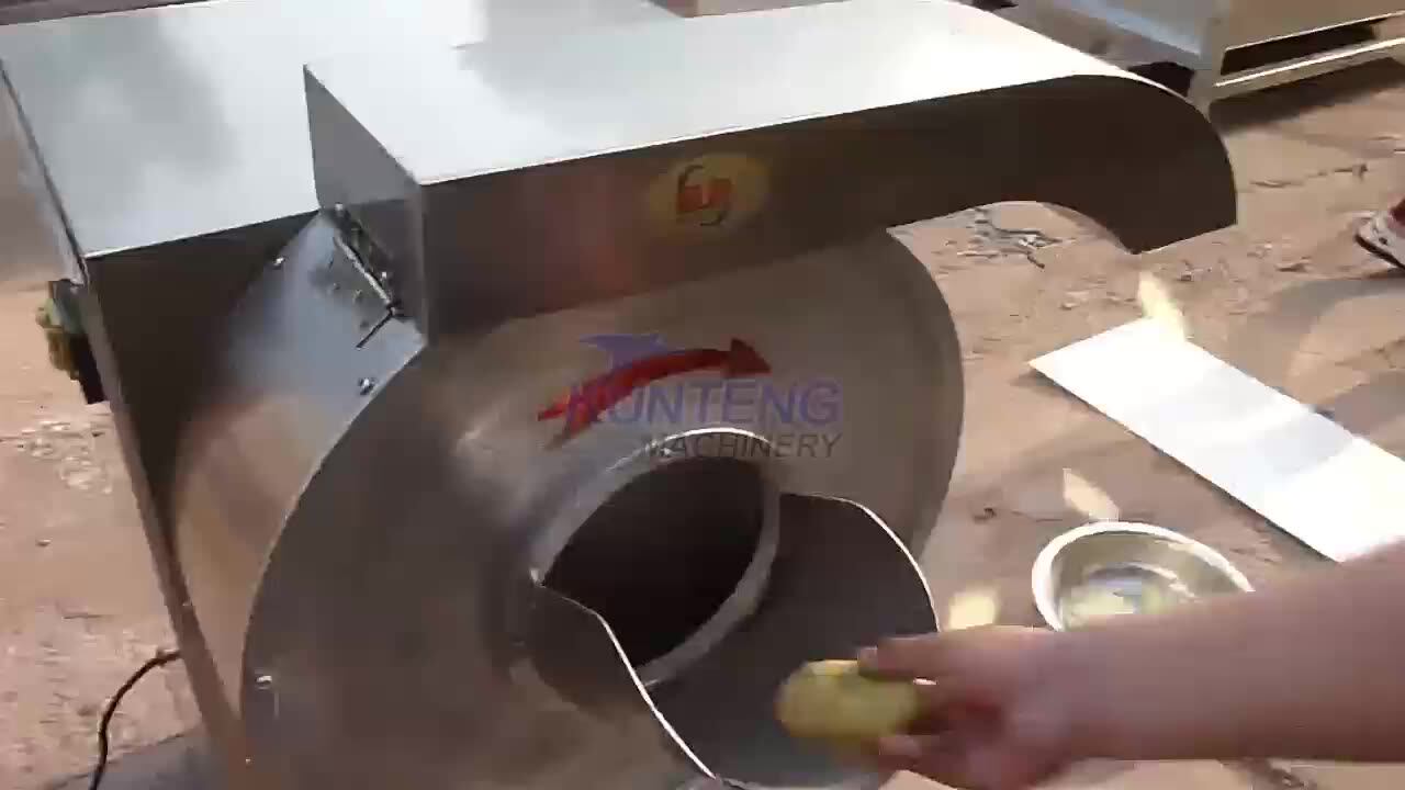 China Electric Automatic Vegetables Okra Garlic Chips Plantain Slicer