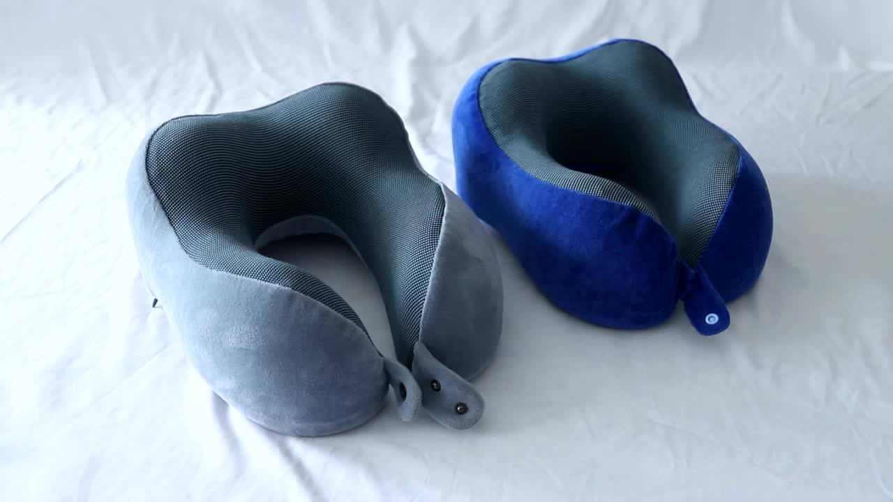High Quality Ushape Memory Foam Gel Travel Neck Pillow With Cooling
