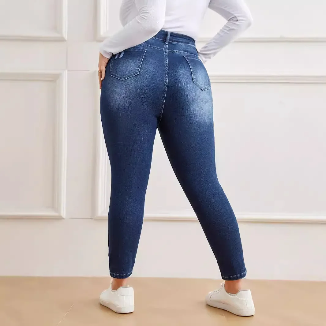 Эластичные комфортные модные джинсы, брюки