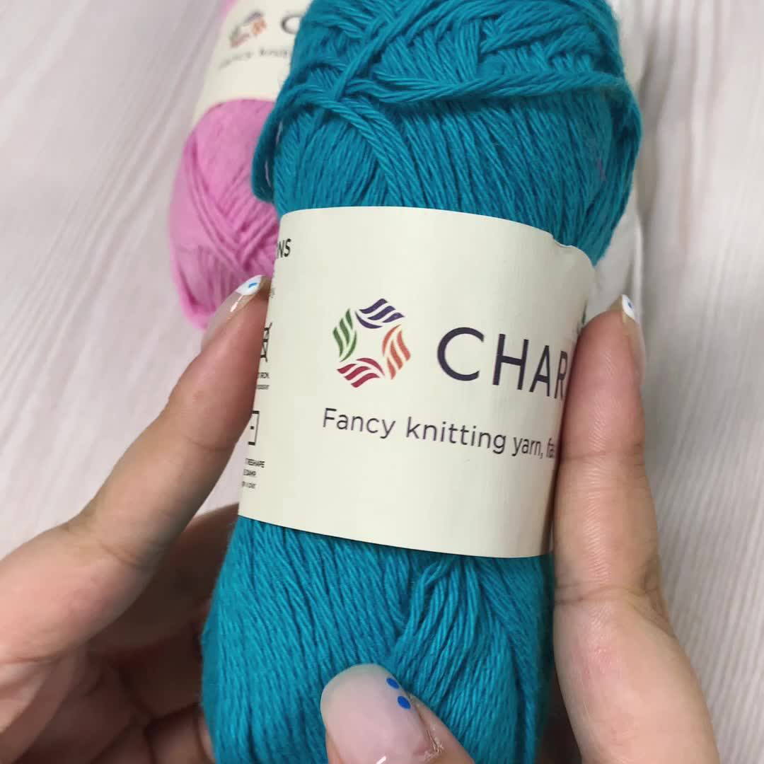 Charmkey Solid Color Bulk Cotton Combed Yarn For Hand Knitting Sweater