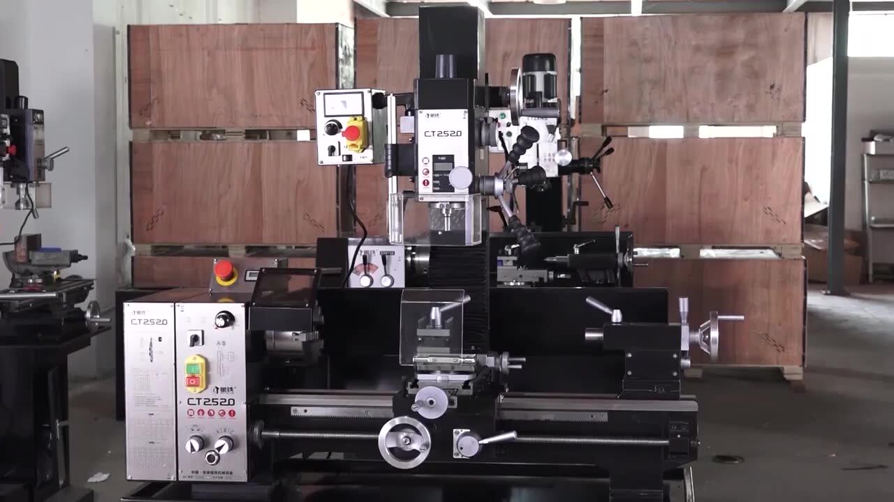 CT2520 Mini Wood Lathe CNC Milling Machine Combo Wholesale