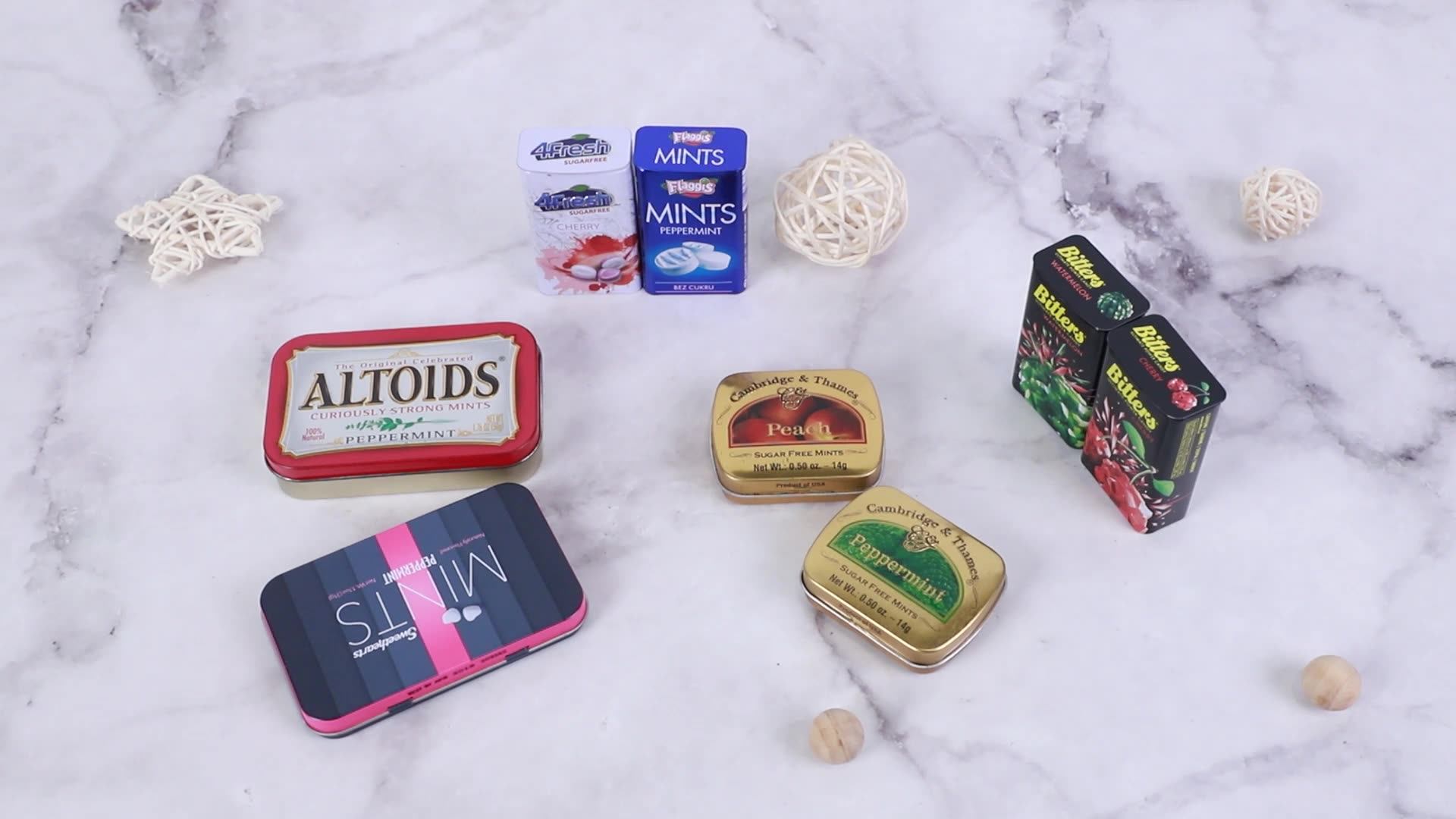 Bulk Top Grade Metal Fresh Mint Chewing Gum Tin Can Custom Cheap