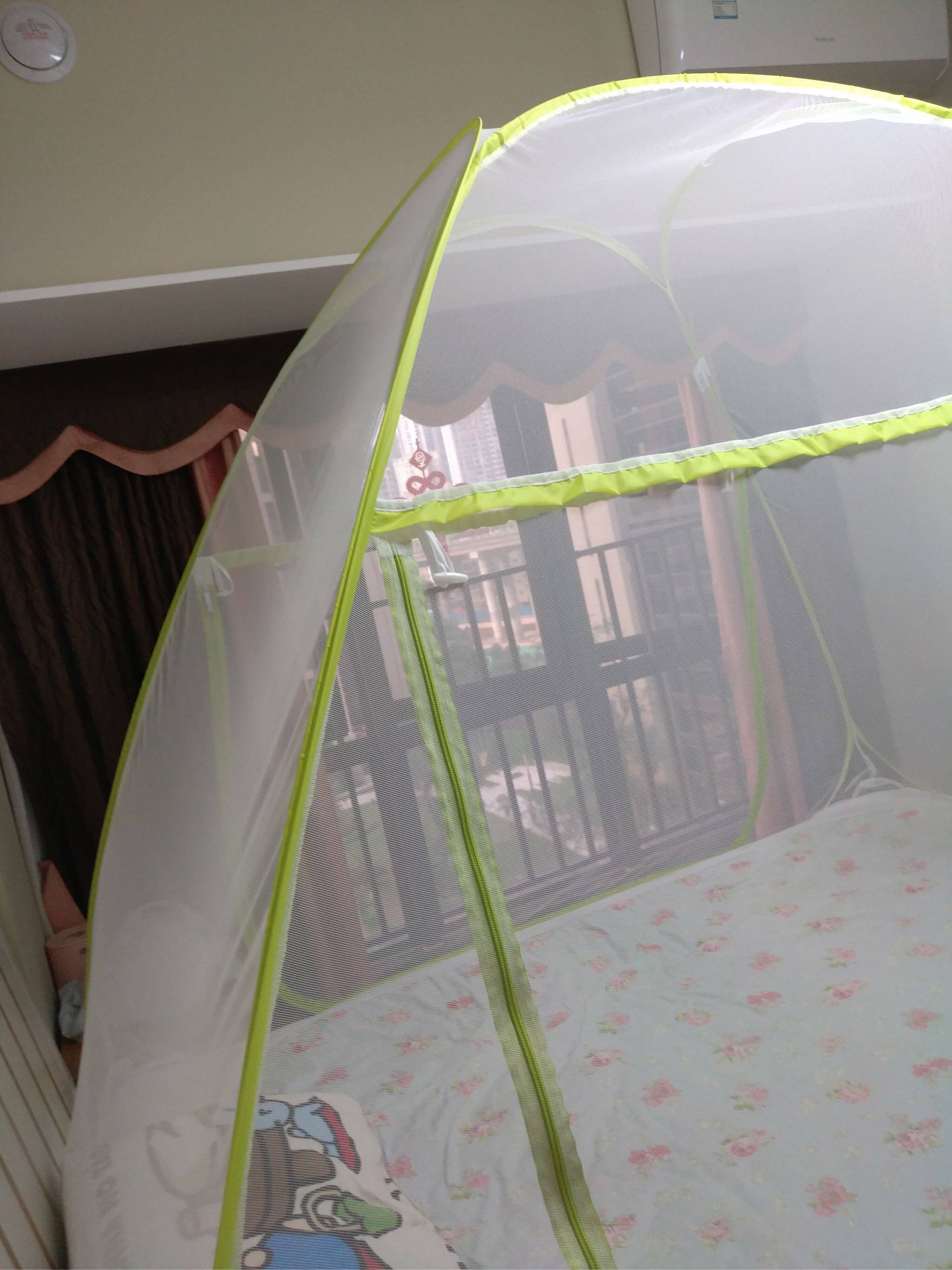 水星家纺淸律可折叠圆顶蒙古包蚊帐