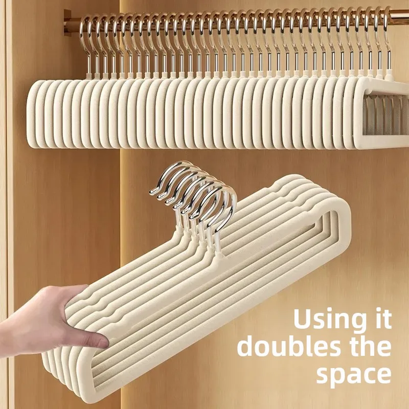 Home Daily Flocked Trouser Rack, Non-Marking, Non-Slip Organizer, Home Wardrobe Storage, Home Clothes Hanger, Home Hanging Clothes