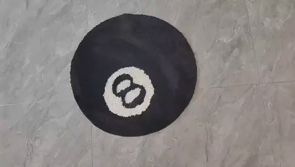 8 Ball Rug Shaggy Area Rug Bathroom Mat Floor Carpet Hypebeast