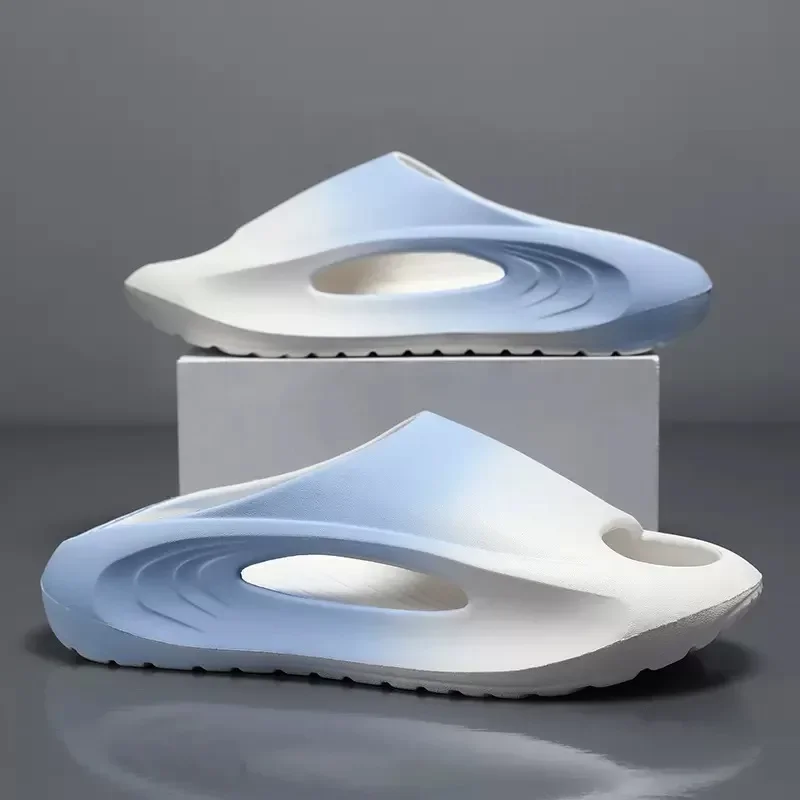 Coconut Slippers Men's Summer Wear Sports Shit-Stepping Feeling One-Word Thick Bottom plus size Beach Slippers Shit-Stepping Feeling