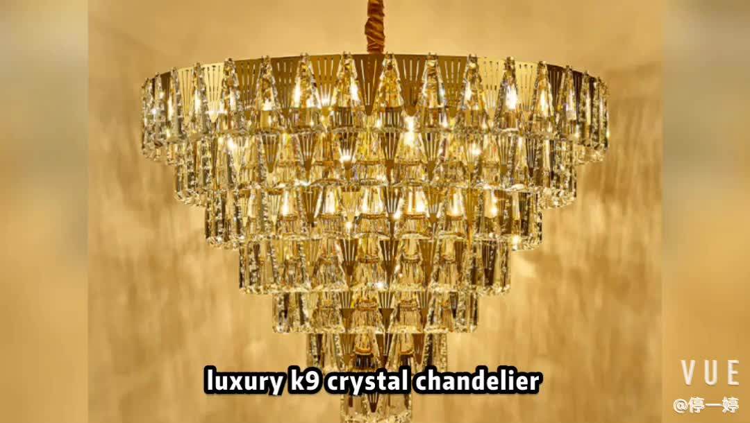 Bronze Height Adjustable Living Room Modern Chandelier Luxury K9