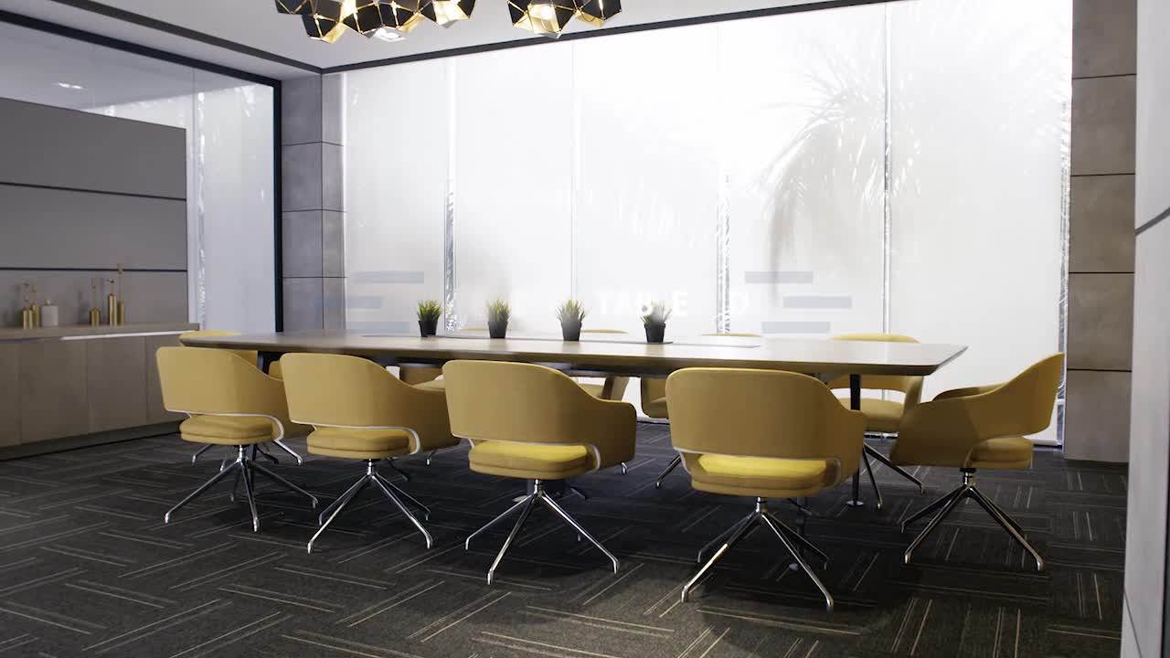 Modern Design Steel Table Frame Wooden Round Office Conference Table Buy Office Conference