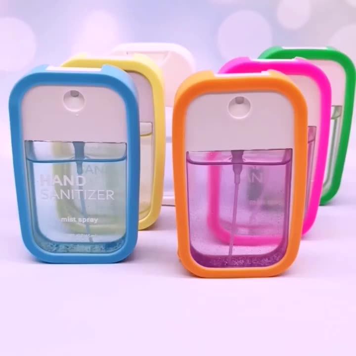 Cheap Stock 40/45ml Plastic Silicone Small Travel Water Spray Bottle