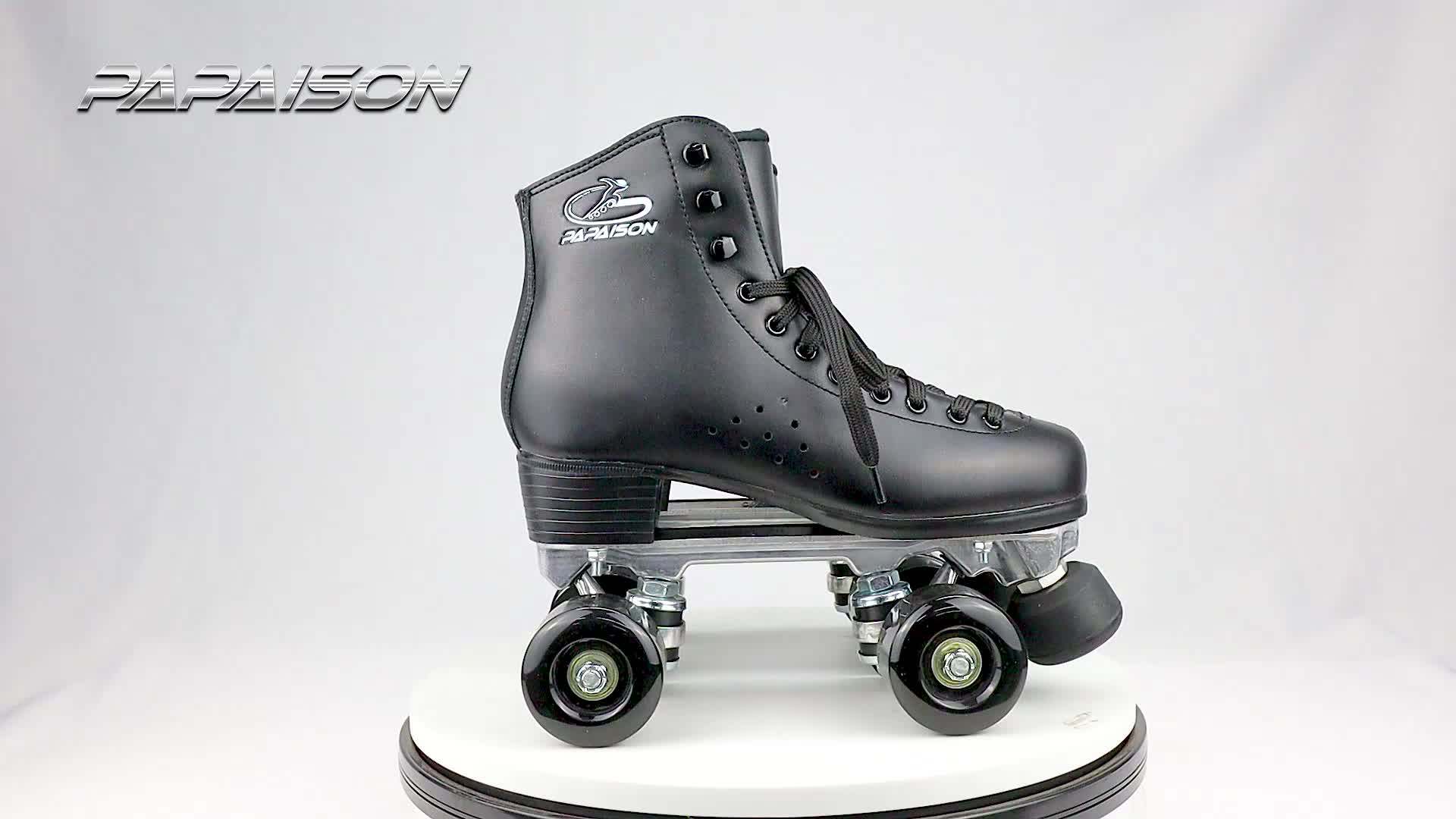Colorful Genuine Leather Pu Wheels Durable Quad Roller Skates