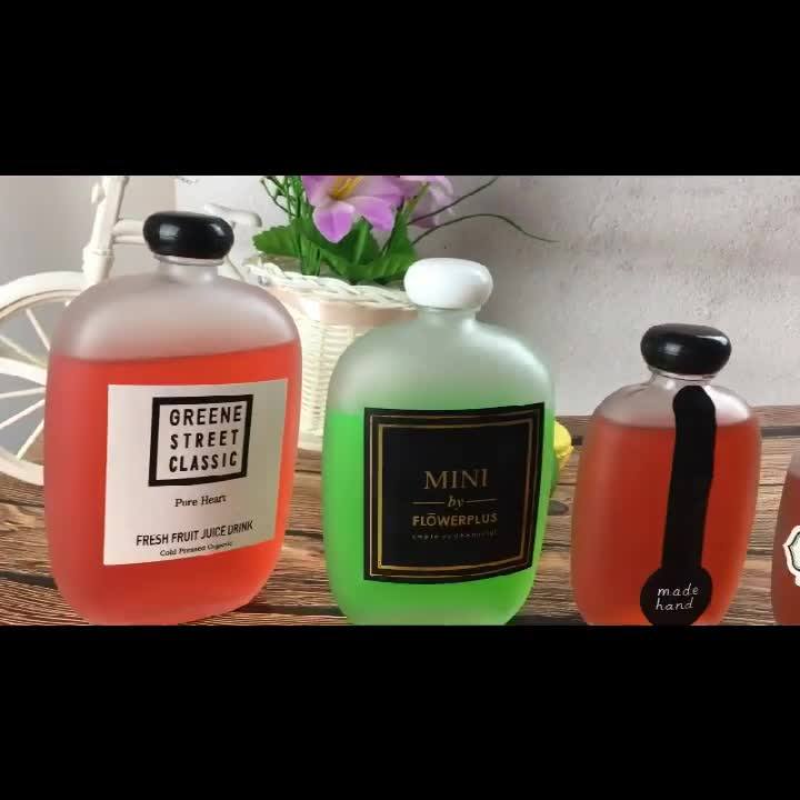 350ml 16oz Juice Milk Tea Transparent New Beverage Glass Bottle Made In