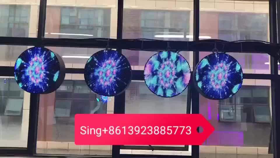 Customized P4 Indoor Led Display Screen Creative Round Circular Led
