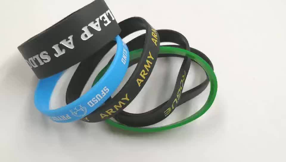 2023 Silicone Bracelet Custom Silicone Rubber Elastic Wrist Hand Band