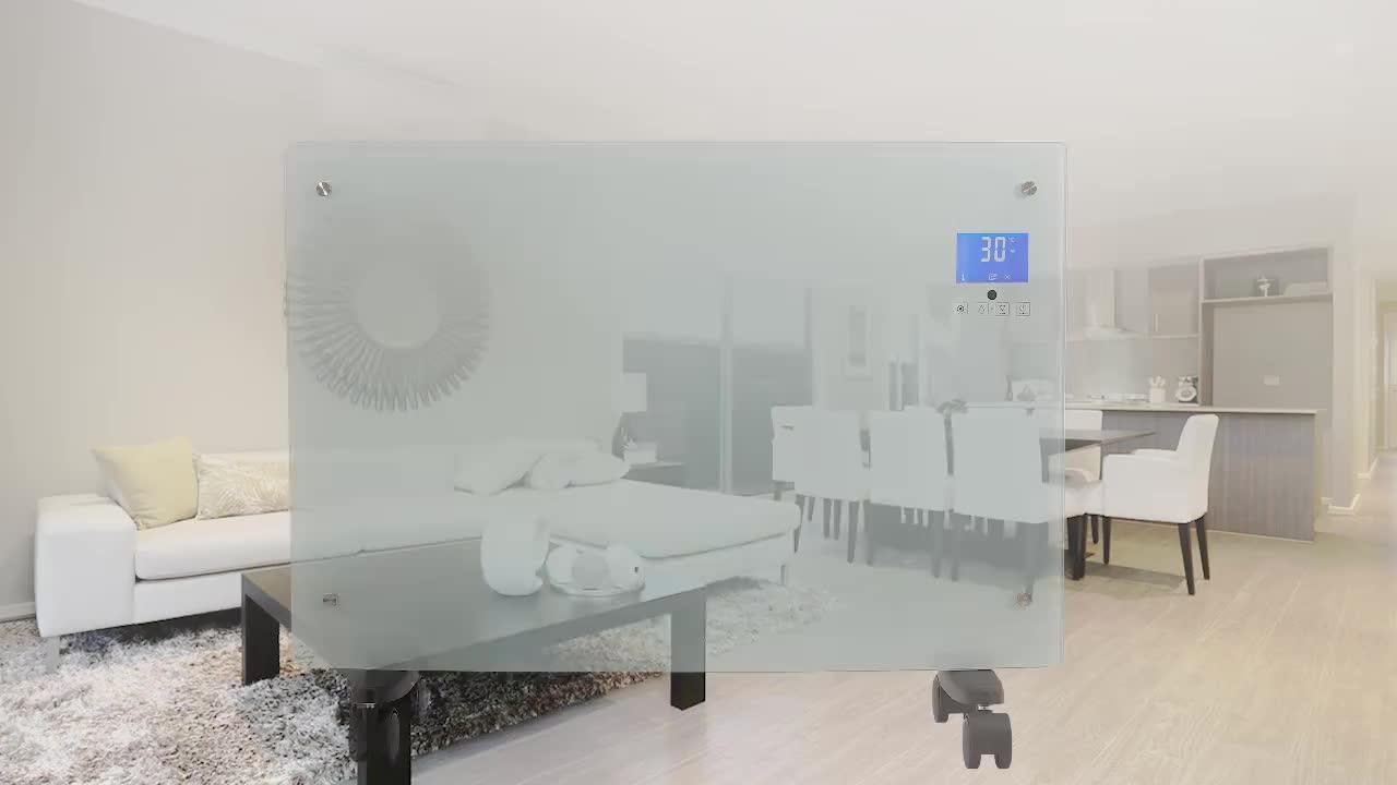 Home Decorative Eco Curved Glass Tempered Electrical Room Heater Panel