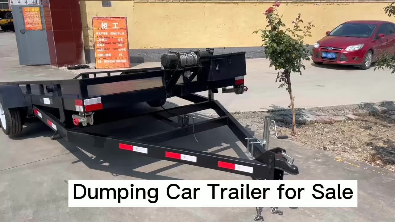 Car Hydraulic Trailer Low Tilt Trailer 3 Tonne Tandem Trailer With