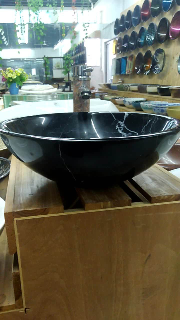 Black And White Marble Natural Stone Sink Bathroom Buy Natural Stone