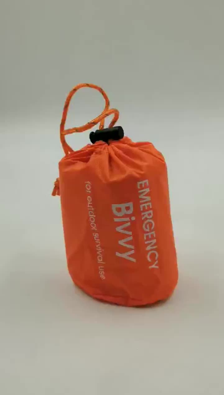 Camping Outdoor Lightweight Bivy Sack Orange Survival Emergency