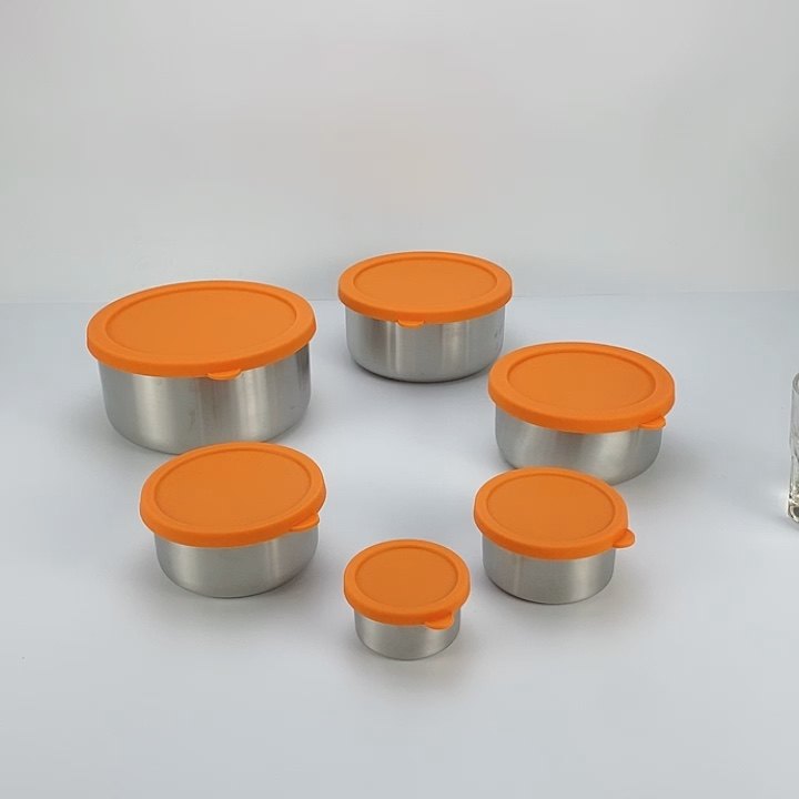 Meal Prep Stainless Steel Sauce Container With Airtight Silicone Lids 3