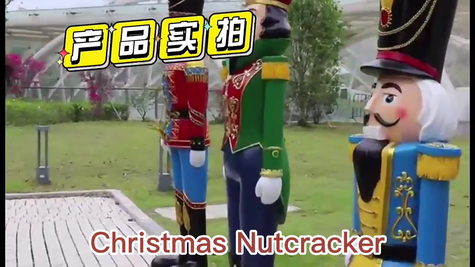 Large Life Size Fiberglass Nutcracker Soldier Statue King Sculpture For