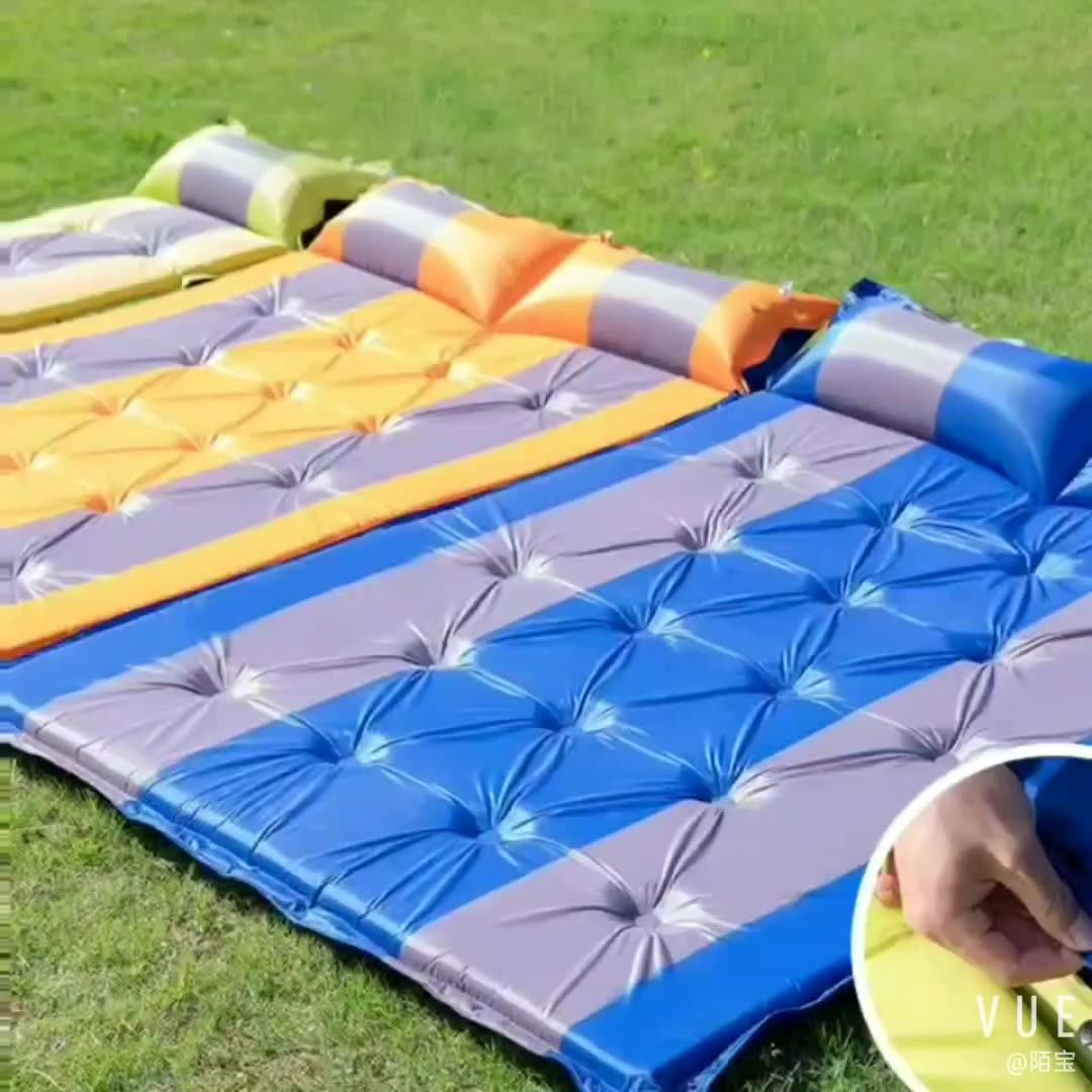Foldable Outdoor Automatic Inflatable Camping Auto Mat Double Air Bed Buy Outdoor Folding