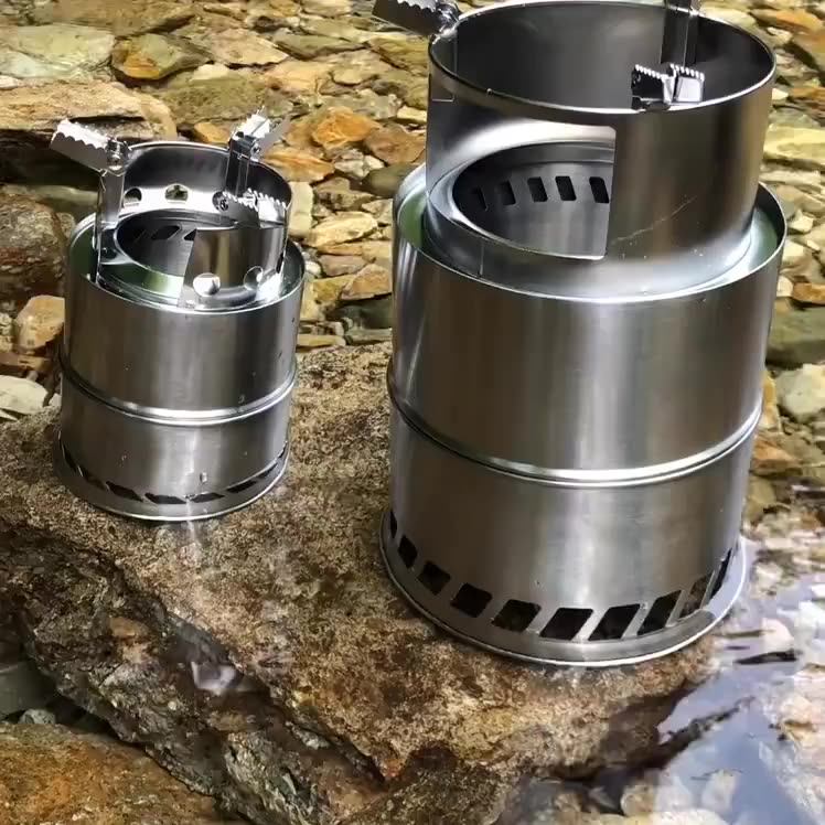 No.3 Runsine Wood Burning Camping Stove For Cooking,Windproof Stainless