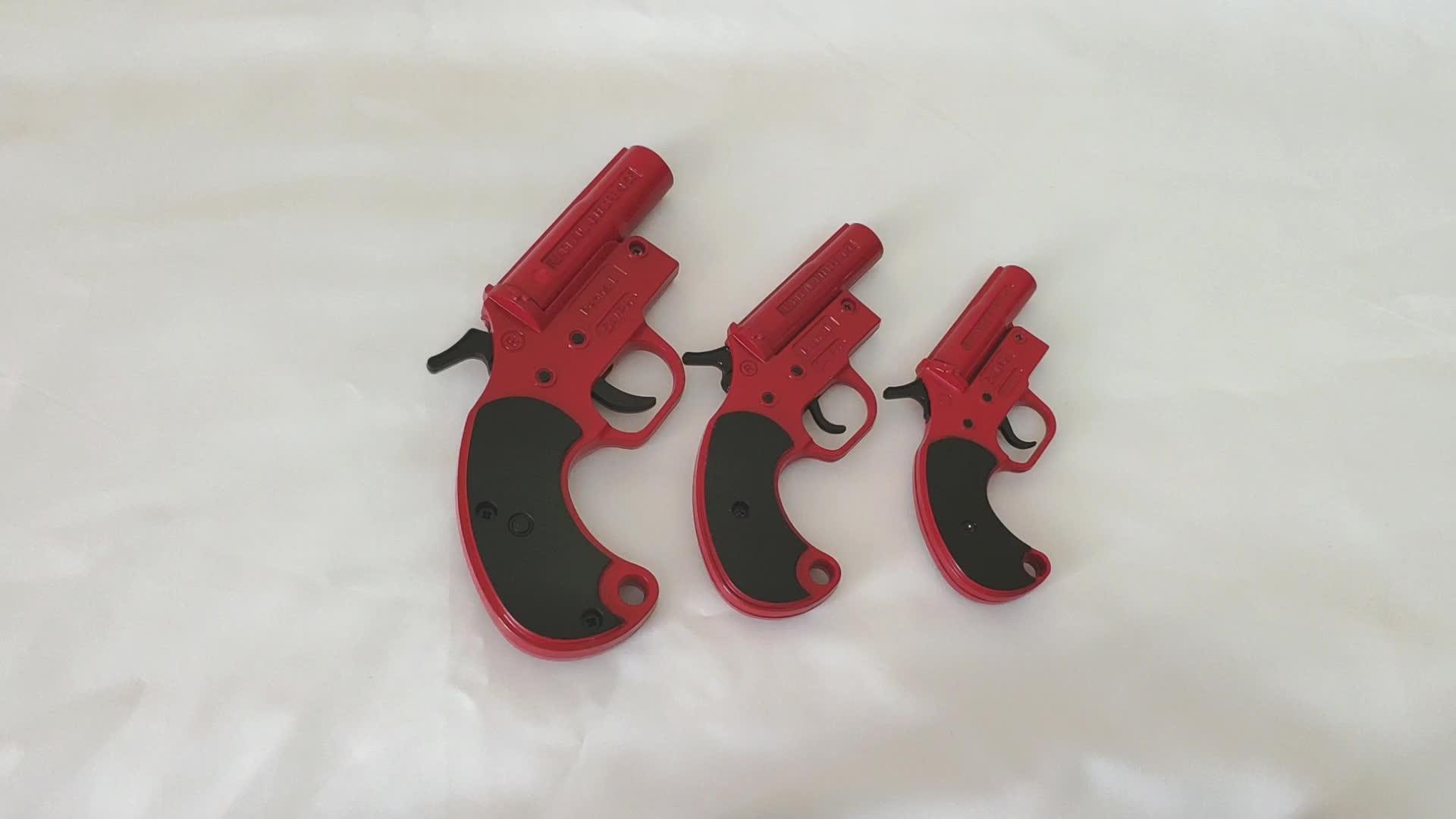 Wholesale Red Color Mini Toy Flare Gun Metal Laser Signal Pistol Gun