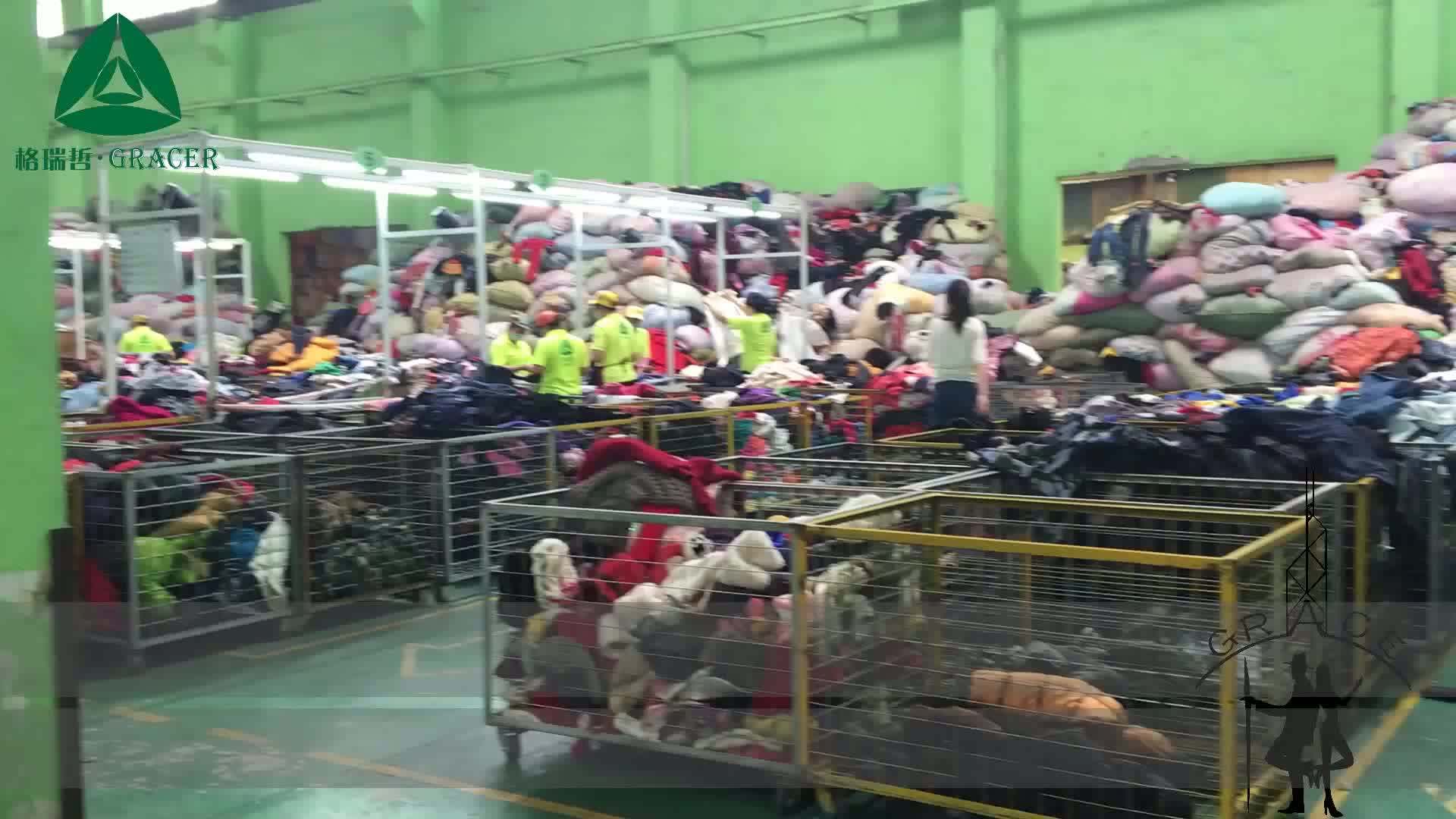 Warehouse Fashion Overcoat Recycling Used Clothes Second Hand Clothes