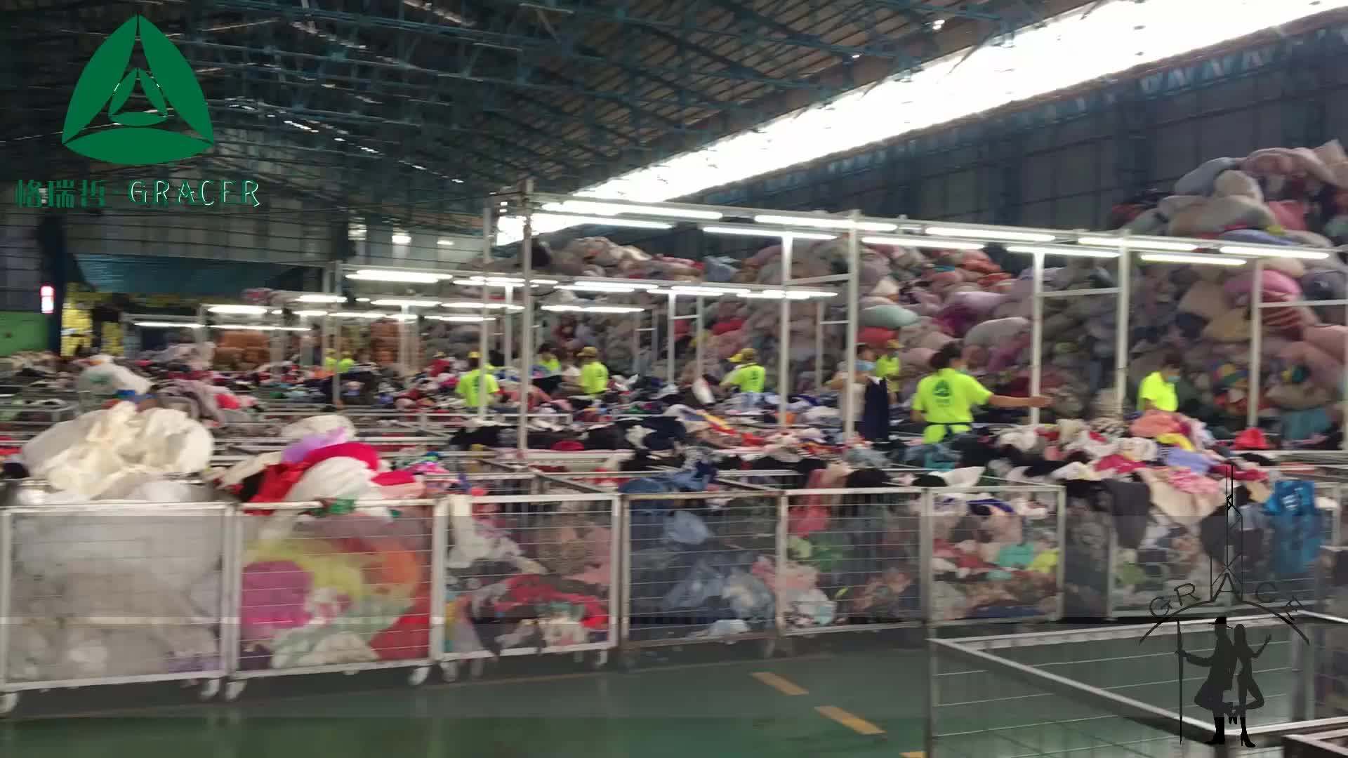 Wholesale Baled Clothing Ladies Cotton Blouse Second Hand Clothes For