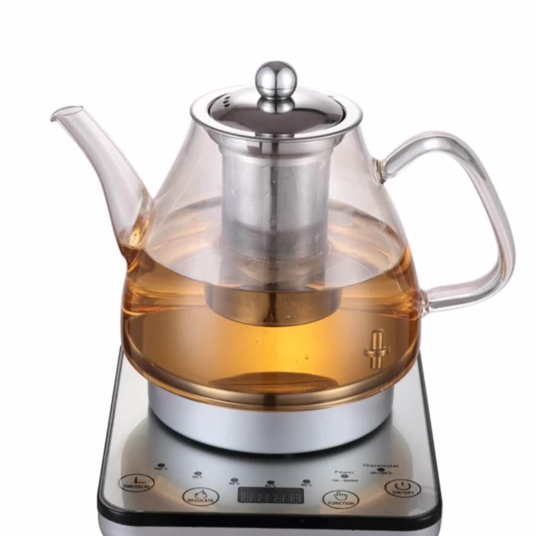 1.0l Multi Function Smart Digital Electric Glass Kettle With Tea