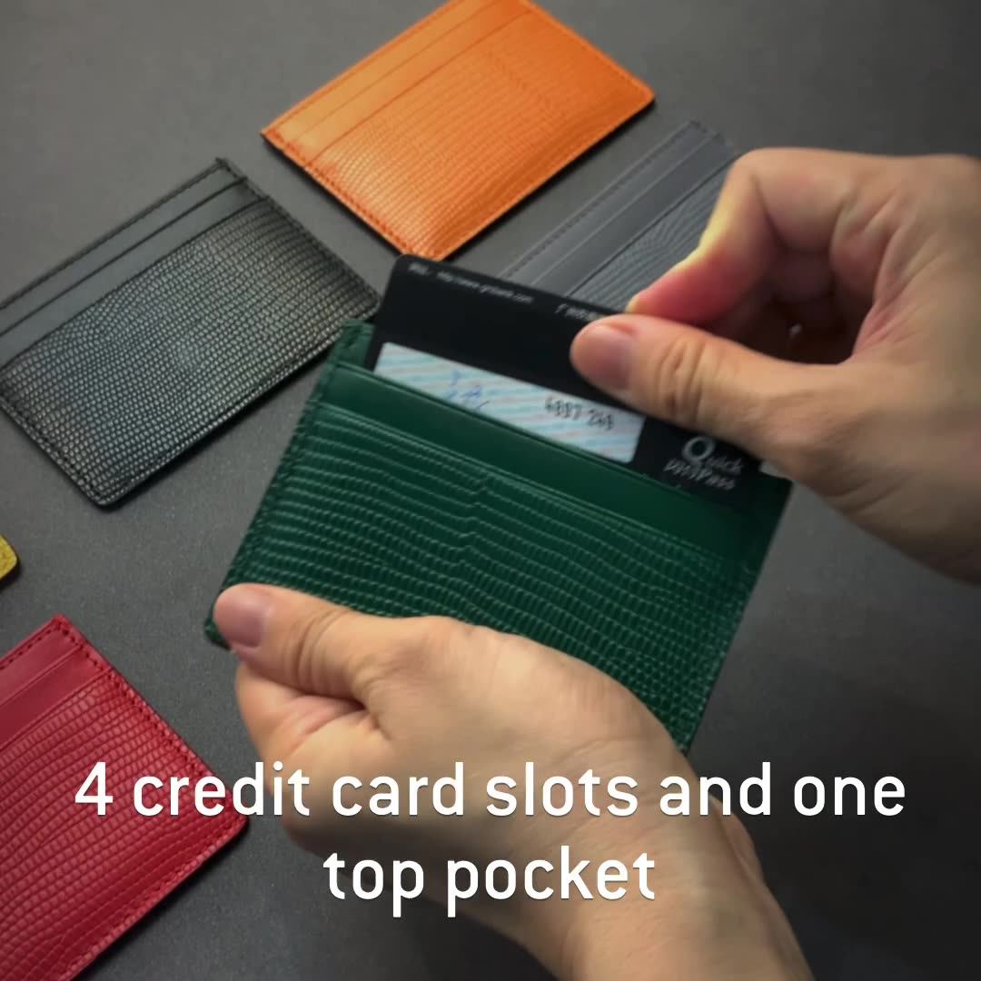 Top Quality Card Holder Customized Italian Cow Leather Card Holder