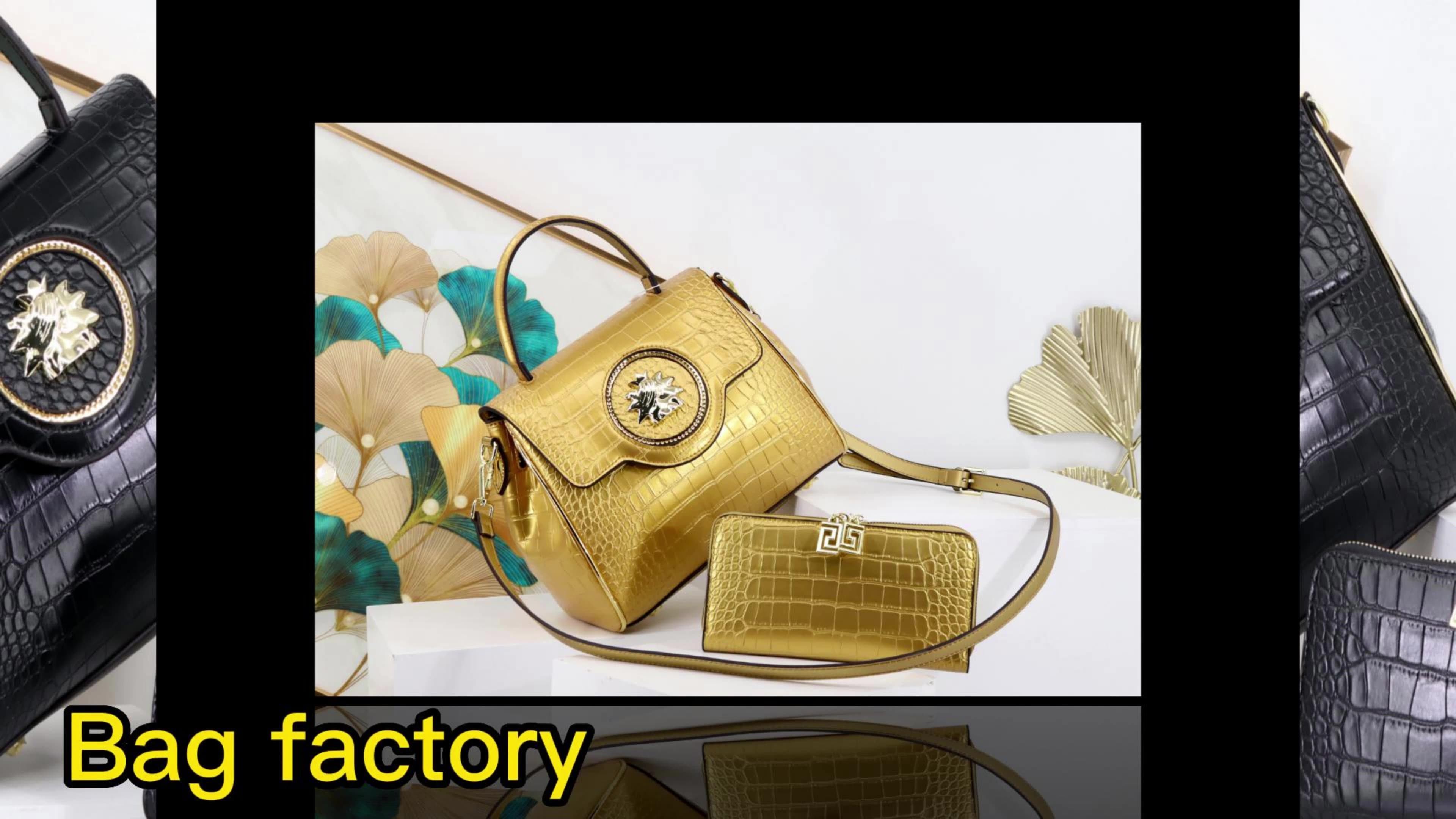 2023 Fashion Designer Bag Sets For Women Textures Crocodile Pu Ladies