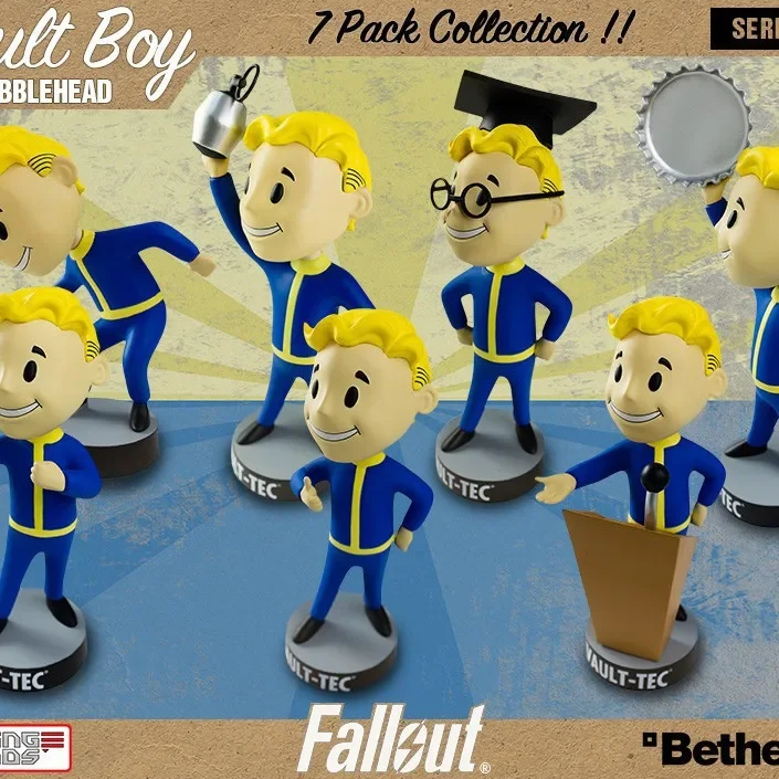 Радиация 4 Радио boy Fallout Q Edition 1 поколения 7 Шейк Хэд Vault Boy Коробка кукла