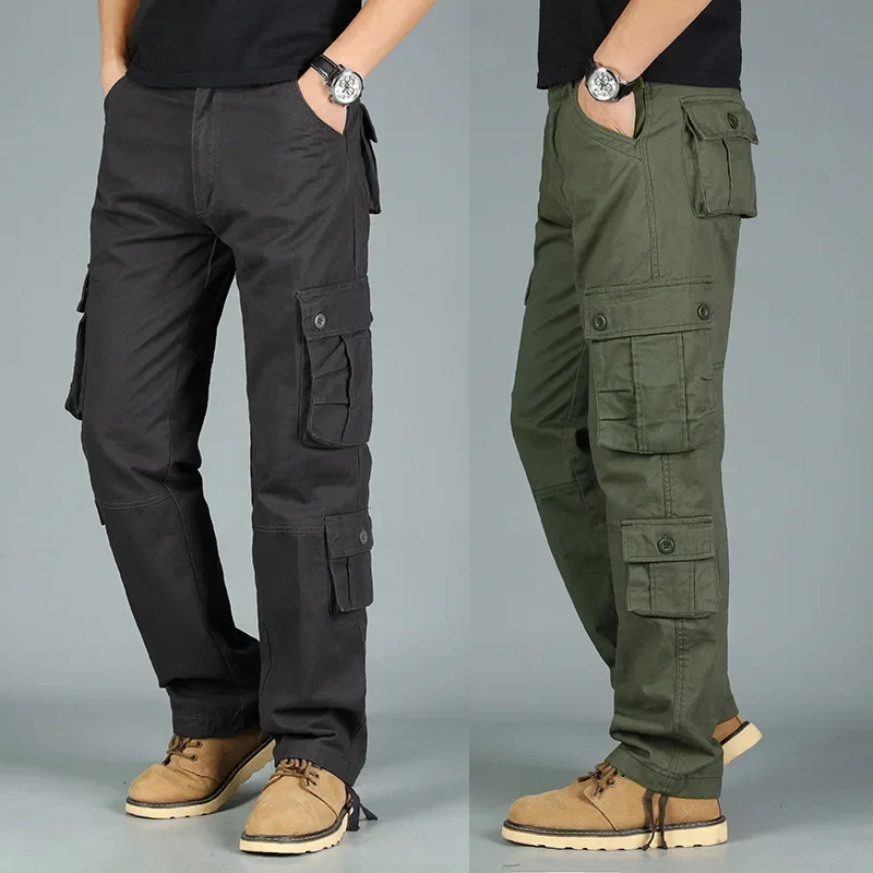Green travel trousers, plus size