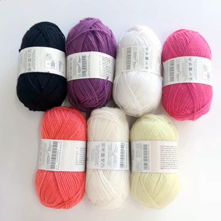 100 Polyester Hand Knitting Yarn Ball For Knitting Sweater Yarn