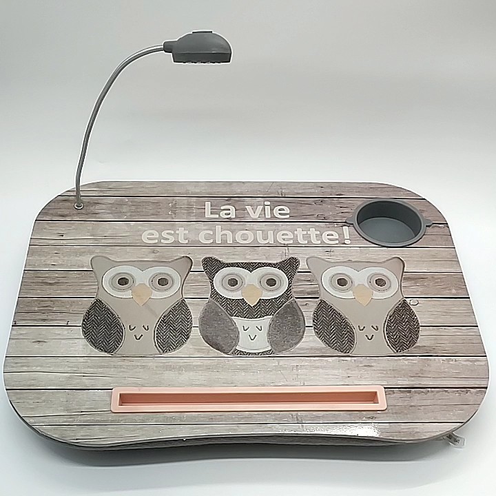 Builtin Cup Holder And Pen Holder Laptop Table With Led Light Buy