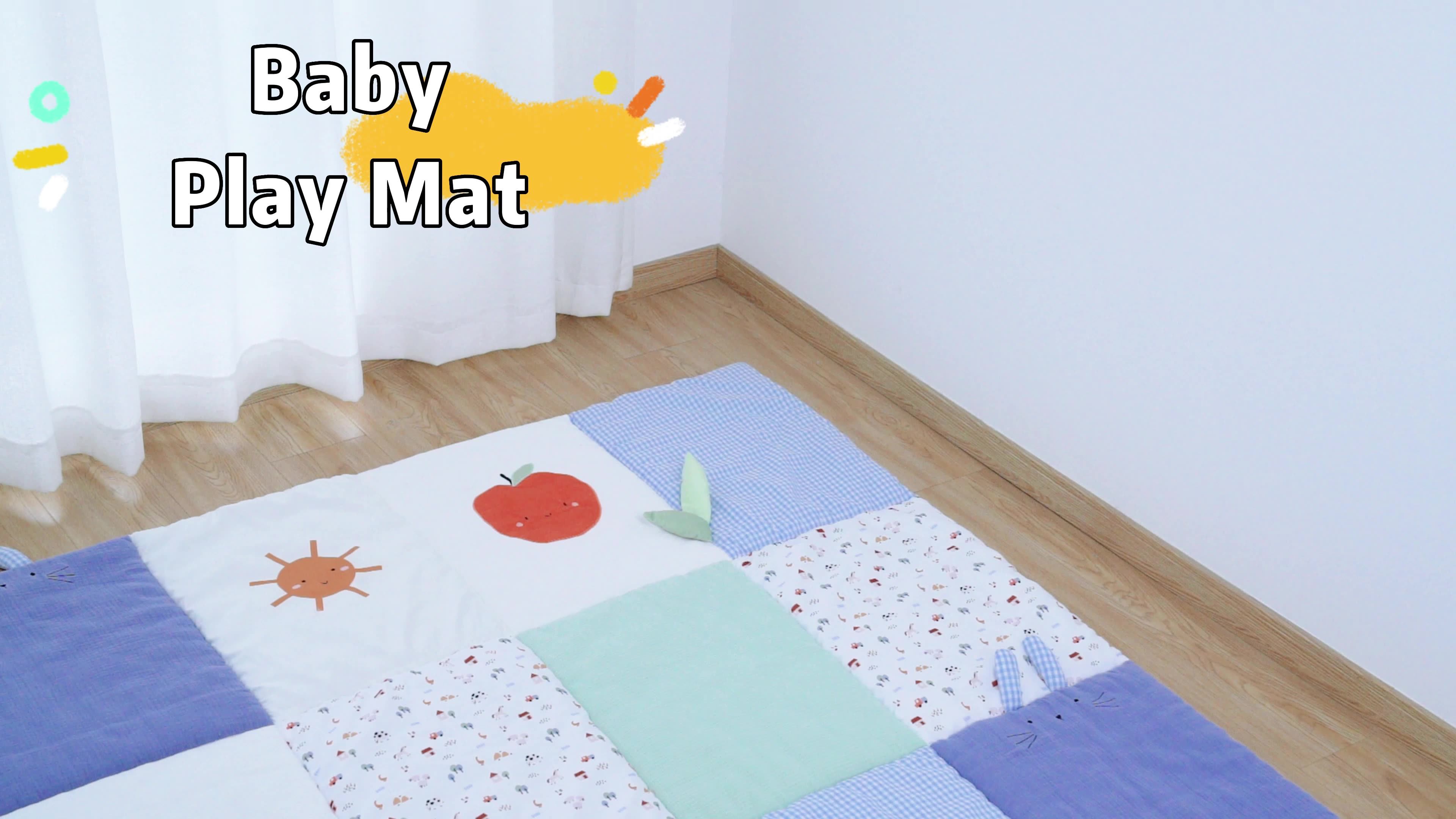 Extra Thick Large Tummy Time Mat Educational Baby Crawling Mat Soft