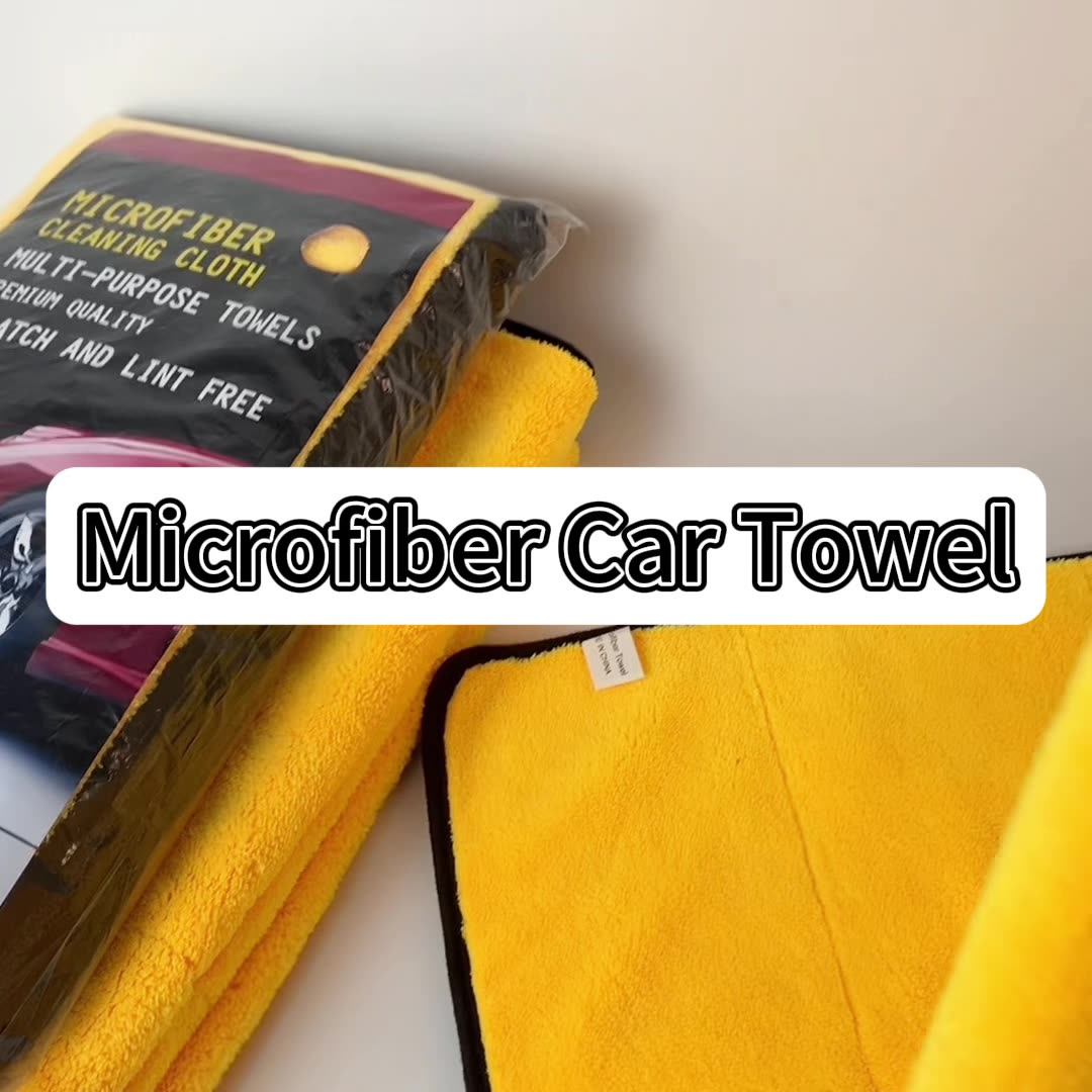 Custom Car Wash Towel Microfiber Cloth Coral Fleece Absorb Water Deluxe