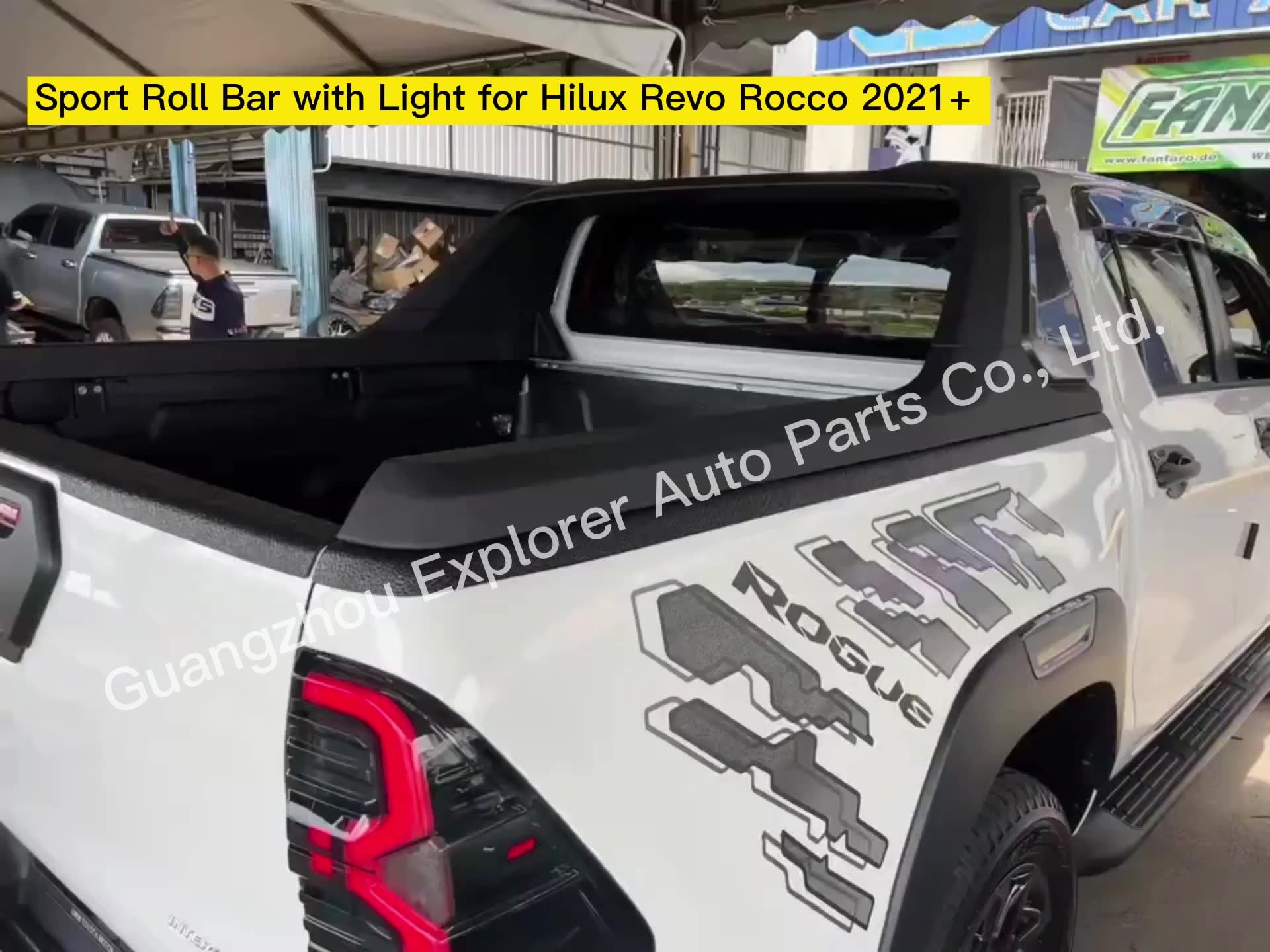 Ramand Sport Roll Bar With Light For Hilux 2021+ Pick Truck 4x4 Rolling Bars For Toyota Hilux