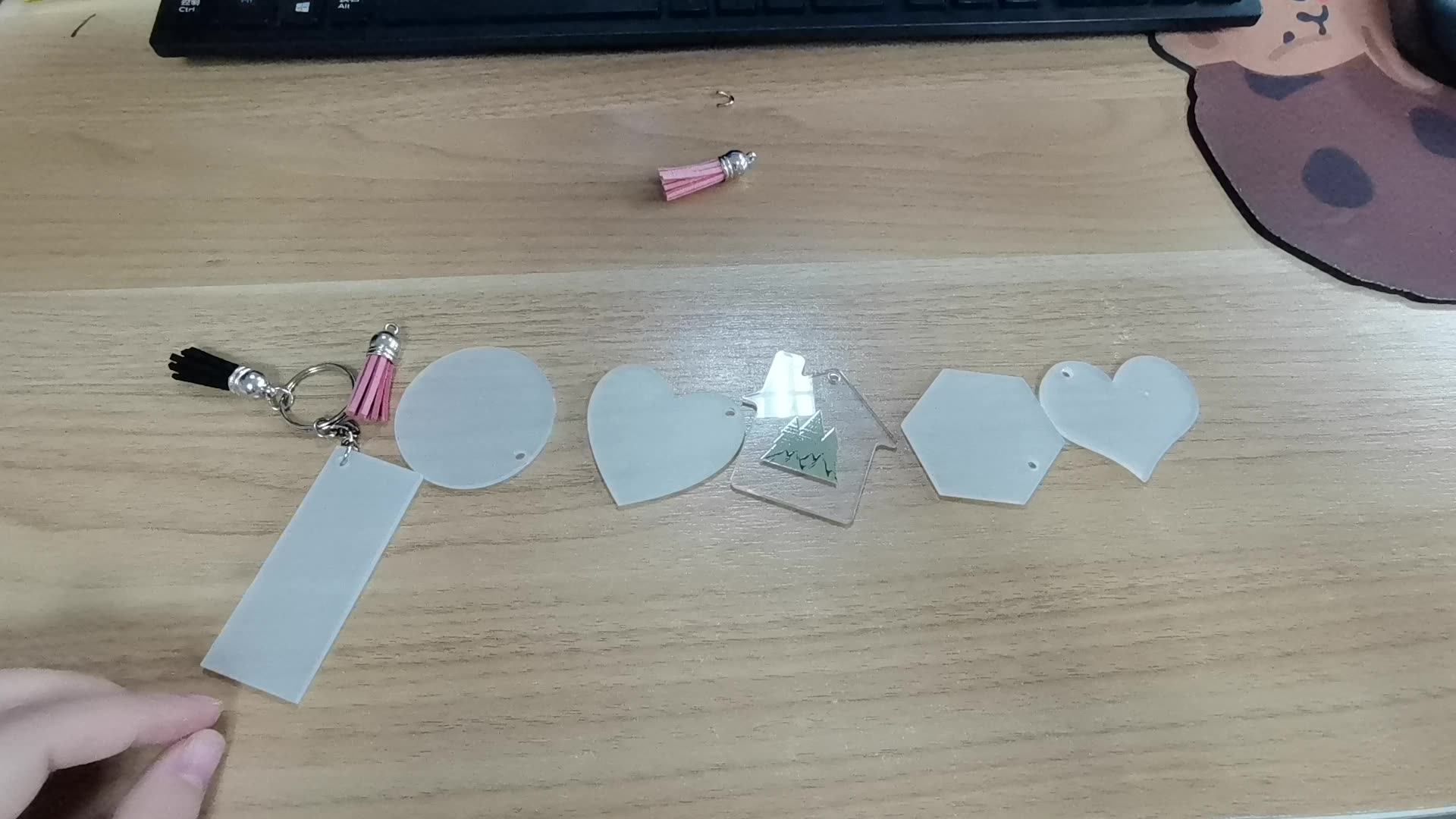 Low Price Acrylic Keychain Blanks Clear Hexagon Rectangle Heart Round