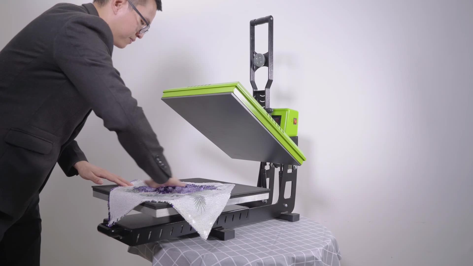 16 x 20 heat press swing away arm slide out automatic pull out heat