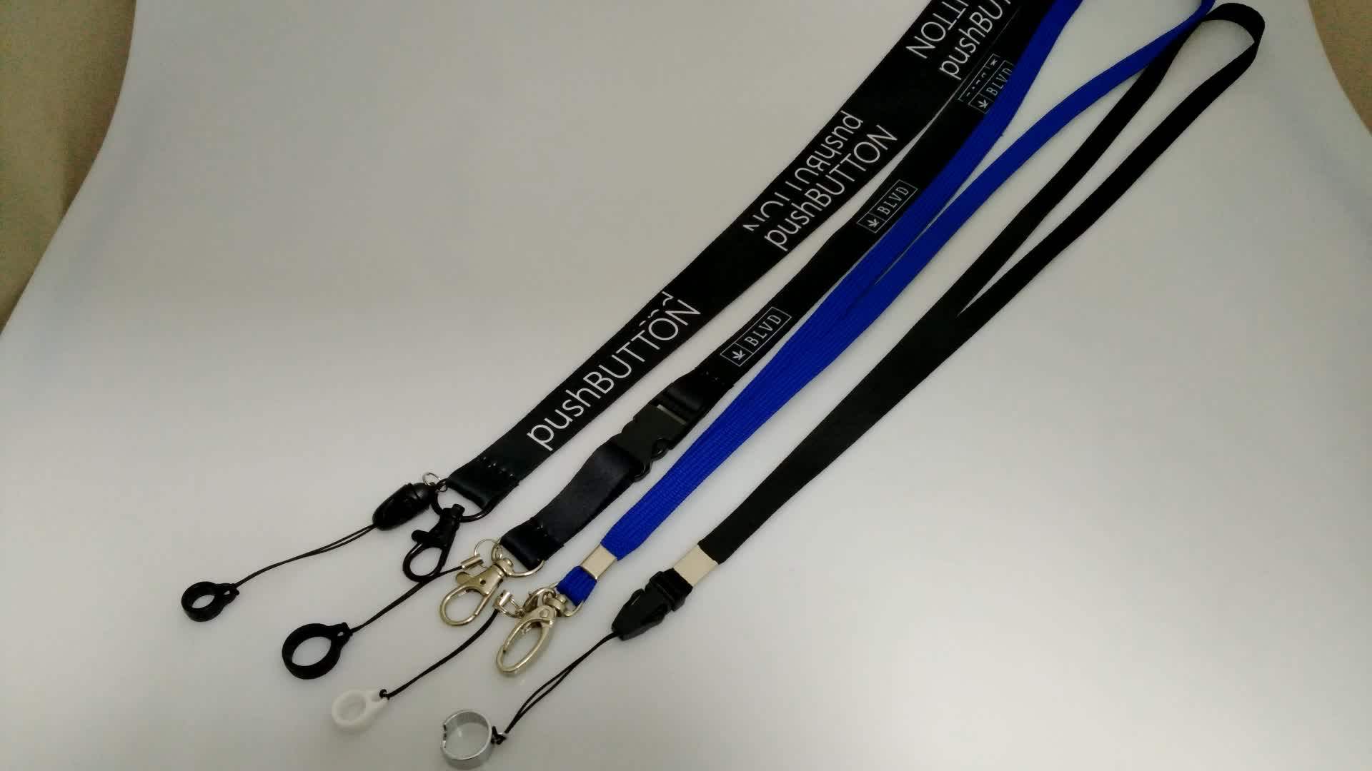 Custom Personalized Pen Holder Neck Strap Rubber Lanyards With Logo