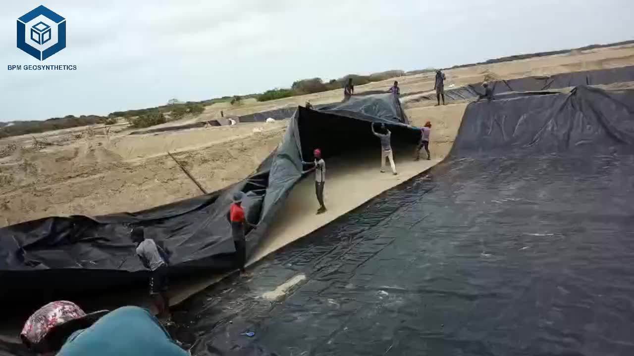 1mm Hdpe Impermeable Black Industrial Pond Liner Geomenbrana Buy