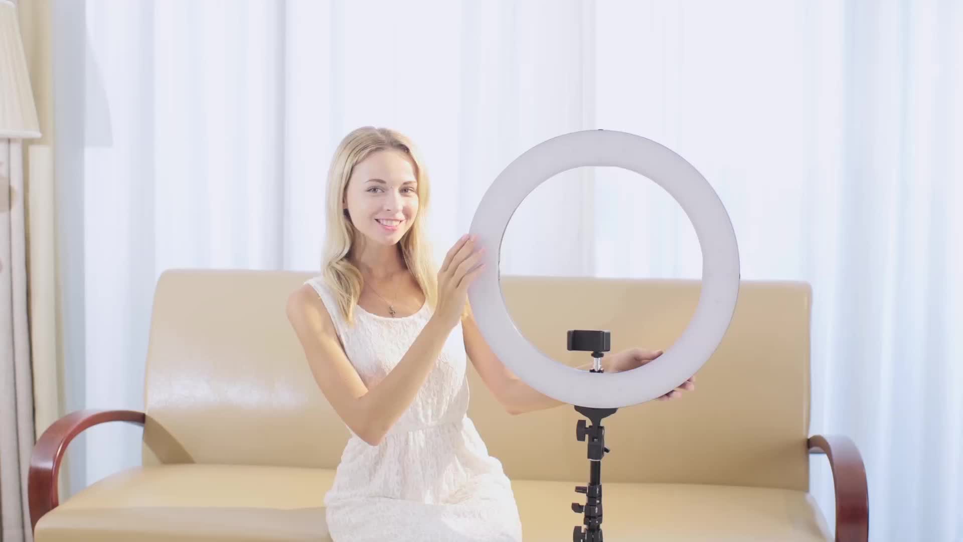 18 Inches 32005600k Camera Led Light Kit With Carry Bag Photography