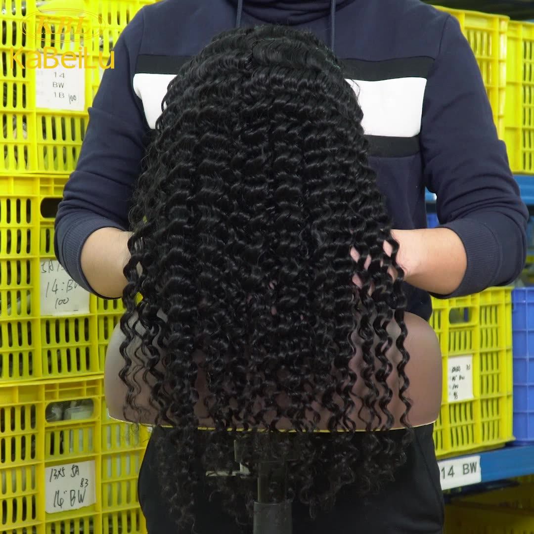 Raw Waterwave Curl Wig Blonde Virgin Lace Wig,200 Density Full Lace Wig,Human Hair Full Lace Wig