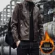Men's leather clothing autumn and winter new Korean fashion PU motorcycle leather jacket youth handsome lapel casual coat factory
