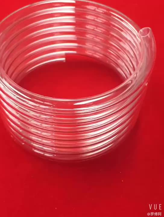 High Temperature Resistance Spiral Quartz Glass Tubing / Clear Quart