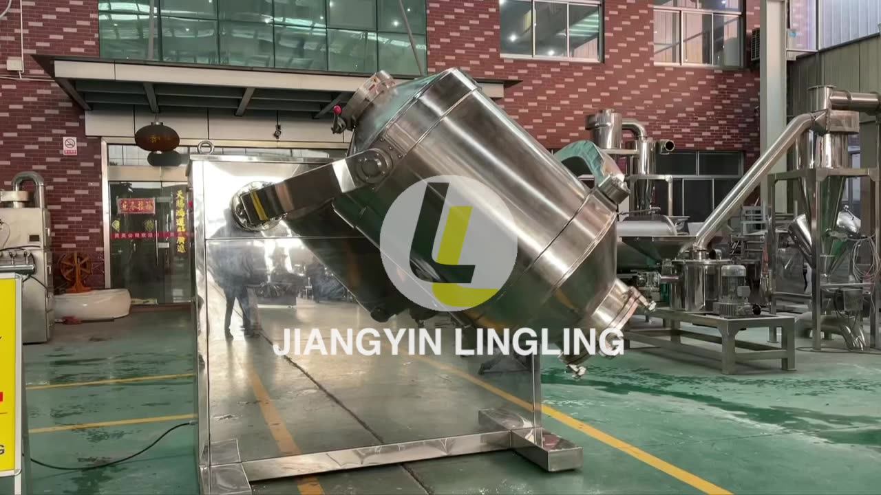 Syh Stainless Steel Agitator 3d Drum Mixer Blender Machine For Plastic